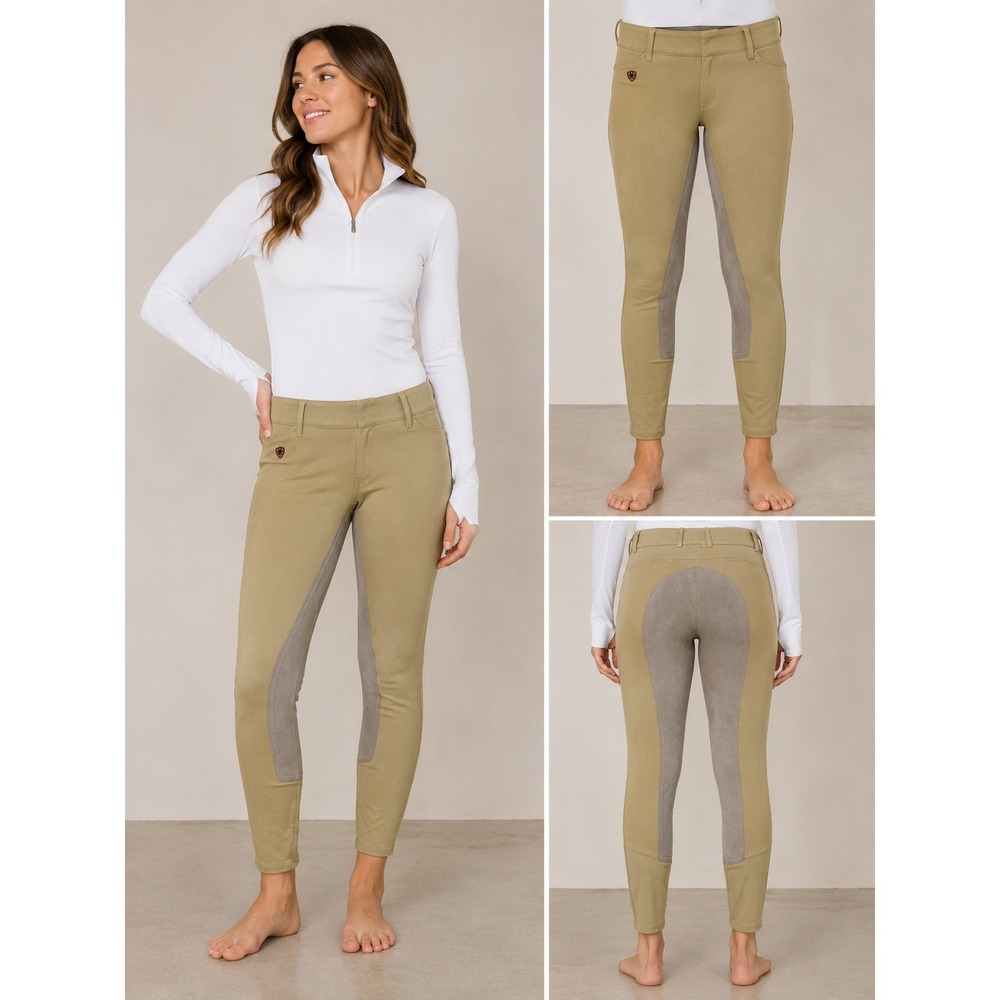 Ariat Sport Women Tan Full Seat‎ Equestrian Riding Breeches Pants 32R RN105037